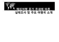 해외여행 증가 추세에 따른 실태조사 및 주요 여행국 소개-1