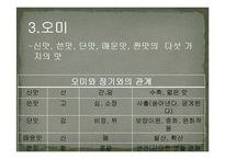 오색, 오미, 오축, 오복, 오계의 특징 장기와의 관계-16