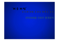 [경영학] 처음처럼 소주 소비자 만족도 조사-SPSSWIN을 이용한 통계분석-1