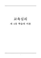 [교육심리] 학습의 이론-1