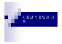 저출산 원인과 문제점분석및 해결방안-1