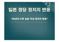 일본 정당 정치의 변동-90년대 이후 일본 국내 정치의 변화-1