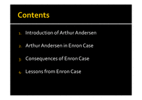 [회계원리] Arthur Andersen in the Enron Case(영문)-2