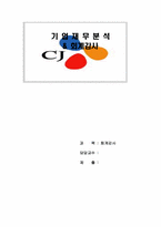 [기업재무회계] CJ기업재무분석& 회계감사-1