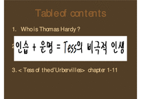 [영국소설] 테스(Tess) 작품 분석-2