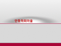 [마케팅 원론] 안동 하회마을 마케팅 믹스 전략-1