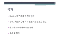[소비자행동론] Maslow 욕구 계층 이론과 광고가 소비자에게 미치는 영향-2