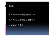 [심리학] 심리검사 적용과 실제-웩슬러 지능검사(K-WAIS 프로파일 분석)-2
