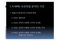 [심리학] 심리검사 적용과 실제-웩슬러 지능검사(K-WAIS 프로파일 분석)-12