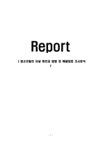 (A+자료) 청소년들의 자살 원인과 영향 및 해결방법 조사분석-1