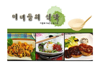 [소비자행동론] 여성대상 저칼로리&건강 음식점 사업계획서-1