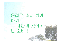 [소비자교육] 윤리적 소비에 대한 교육 콘텐츠 개발-1