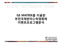 [이벤트기획론] GE MATRIX를 이용한 부천국제판타스틱영화제 이벤트프로그램분석-1