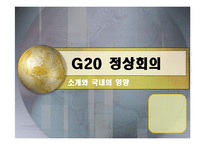 G20 정상회의 소개와 국내의 영향-1
