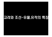 [관광자원론] 고려와 조선의 유적과 유물-3