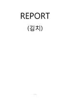 [식품] 김치 레포트-1