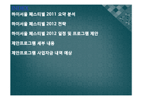 [축제이벤트론] 하이서울 페스티벌 2011 분석, 하이서울 페스티벌 2012 개선안 제시-2