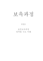 [보육과정] 표준보육과정 -영역별 구조 이해-1