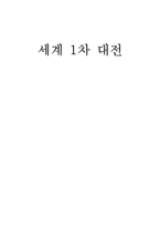 [국제정치사] 세계 1차 대전-1