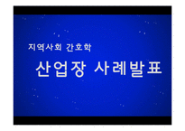 [지역사회 간호학] 식품 생산 산업장 작업환경 및 건강수준에 따른 간호과정-1