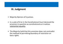 [헌법] 동등한 보호를 받을 권리(Equal Protection Rights)와 사례(안마사와 군가산점제)(영문)-20