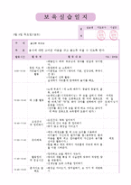호남대 보육실습일지 한글판 완성본 54페이지분량-12