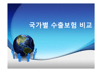 [국제보험론] 국가별 수출보험 비교-한국, 일본, 미국, 중국, 유럽-1