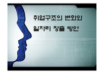 [노동경제학] 취업구조의 변화와 일자리창출-1