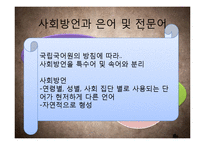[국어학] 사회방언 연구-연령, 사회계층, 성별, 은어와 비속어 등을 중심-5