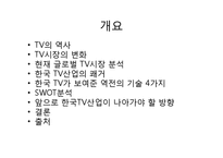 [생산관리] 한국 TV산업의 SWOT 분석 및 발전방향-2