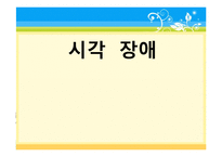 [특수아동지도] 시각장애 극복 사례 조사-1