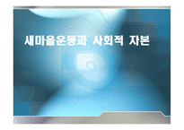 [한국정부론] 새마을운동과 사회적 자본-1