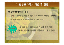 [가족복지론] 한부모가족의 복지정책과 지원 대책-3