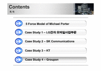[경영전략] LG전자, SK, KT, Groupon 기업의 외부환경 분석-5 Forces Model 분석 중심으로-2