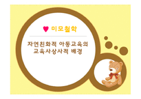 [교육철학] 자연친화적 아동 교육에 대한 교육 사상사적 배경-1