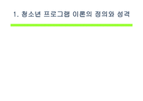 [프로그램개발과평가] 청소년프로그램 개발의 이론-3
