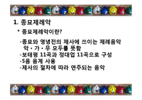 불교음악(범패)과 제례음악(종묘,문묘제례악)-3