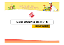 [국제무역] 오뚜기 마요네즈의 러시아 진출-1