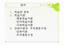 [조직행동론] 6장 학습-학습이론, 강화이론과 조직행동수정-2