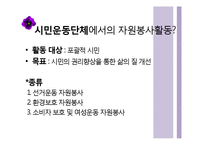 [사회복지] 사회복지시설 및 기관, 시민운동단체를 통한 자원봉사활동-15