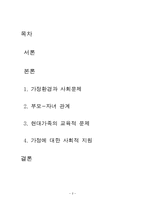 [교육사회학] 현대가족의 교육적 문제와 사회적 지원방안-2