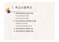 (아동복지) 학교사회복지와 학교부적응 파워포인트 PPT 보고서-1