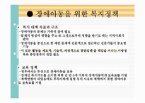 장애아동과 장애가족 생애주기별 관심사와 복지서비스, 외국의 장애아동복지-11