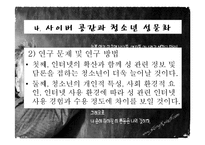 청소년 성문제, 사이버 인터넷과 청소년 성문화, 복지대안 파워포인트 PPT 프리젠테이션-18