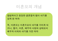 청소년 미혼모 복지정책과 국내외 미혼모 보호사업 파워포인트 PPT-3