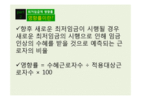 [노사관계론] 최저임금의 영향률과 미만율 추이-13