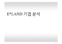 이랜드 기업분석-1