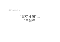[식품조리학] 신메뉴 개발-블루베리 토마토 샤벳-1