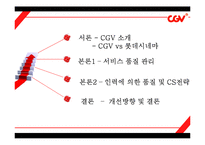 [경영학] CGV의 품질경영-2