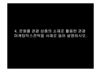 [소비자행동론] 문화를 소재로 한 관광 상품 마케팅 전략-8